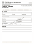 Dog Boarding Feeding Schedule Template | Printable Pet Care Template