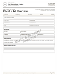 Pet Sitter Client Packet | Printable Pet Care Template